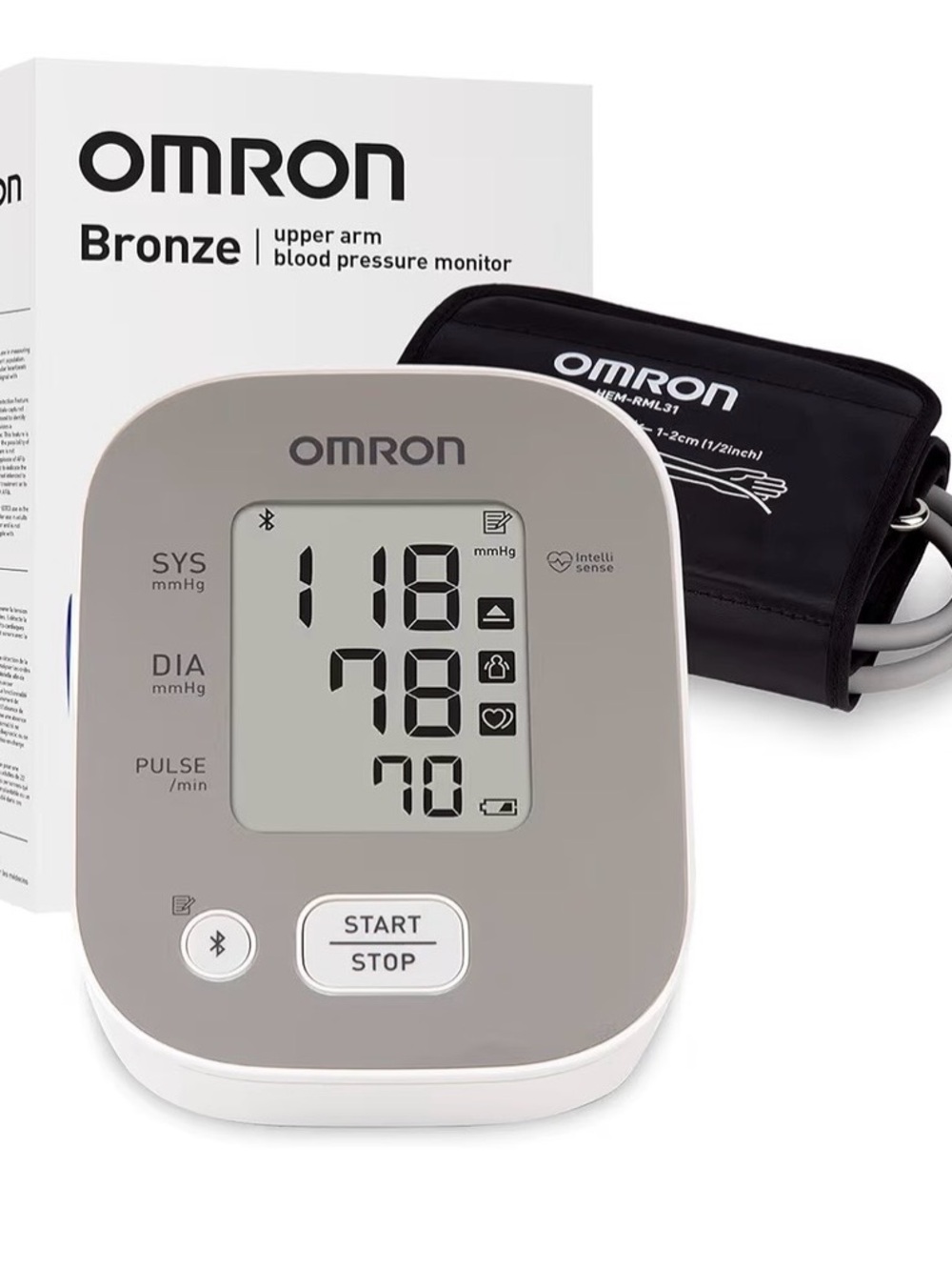 OMRON Bronze Blood Pressure Monitor for Home Use & Upper Arm Blood Pressure Cuff
